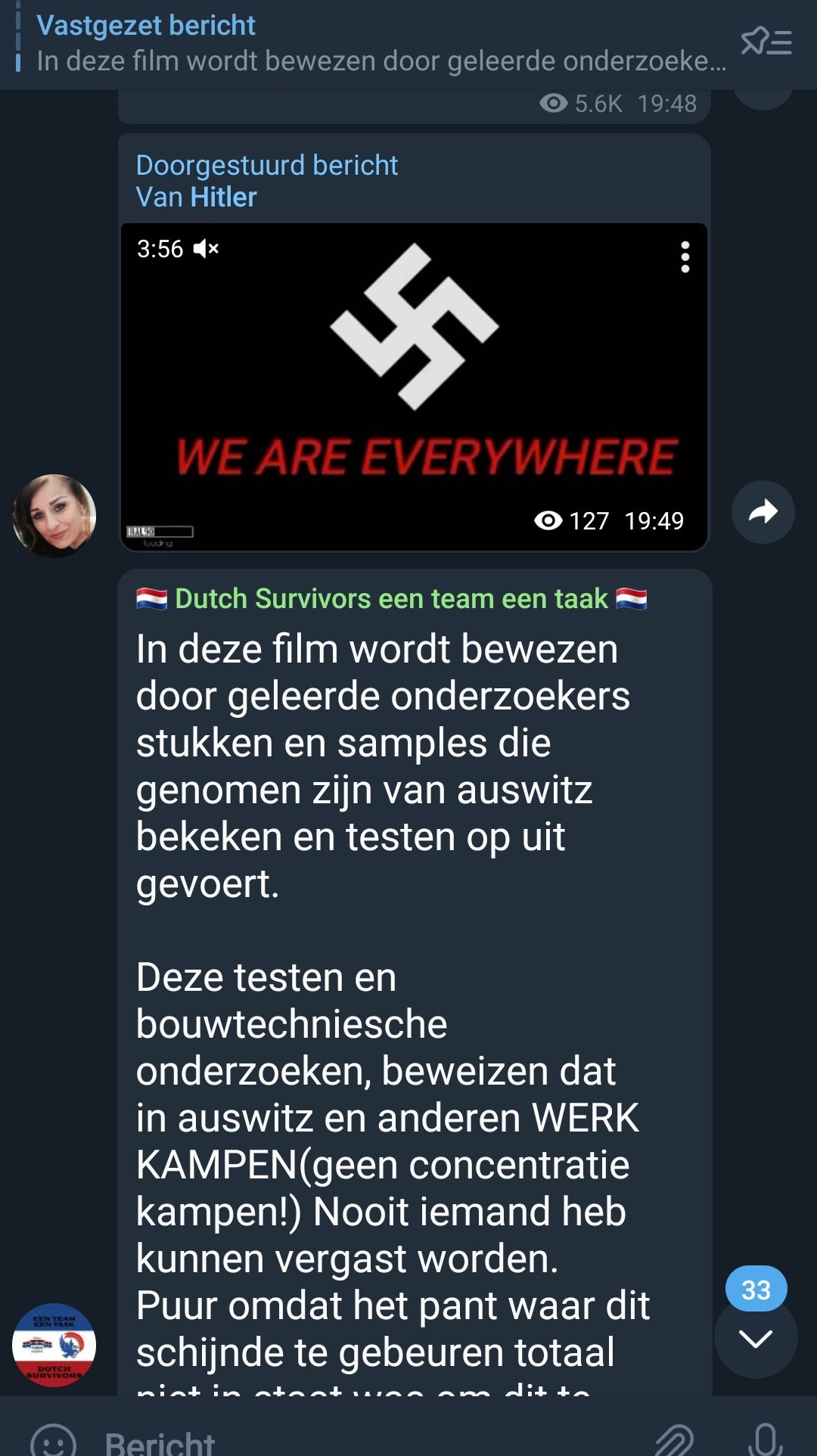 Nazi en Hitler fan Mark Spook in Dutch Survivers
